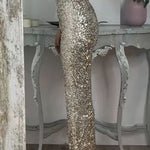 Valentina Rossi | Sequin Straight-Leg Party Pants For Women