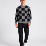 KZZ Men's plaid knit top