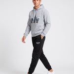 KZZ Men's Letter-Print Hoodie and Joggers
