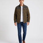 KZZ Men's Plaid Shirt Jacket