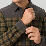 KZZ Men's Plaid Shirt Jacket