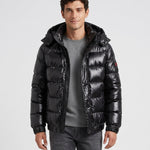 KZZ Men's Solid Thickened Men's Hooded Winter Jacket
