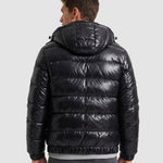 KZZ Men's Solid Thickened Men's Hooded Winter Jacket