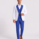 KZZ Men's single-button three-piece suit