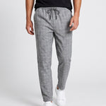 KZZ Checked drawstring-waist casual trousers