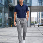 KZZ Checked drawstring-waist casual trousers