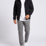 KZZ Men's Outdoor Casual Multi-Pocket Full-Zip Hooded Sweatshirt