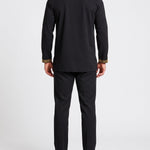 KZZ Men's ethnic style mini stand-up collar top and pants set