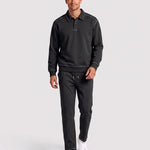 KZZ Polo-collar top and wide-leg trousers