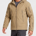 KZZ Slim-fit woven solid color long-sleeved hooded jacket
