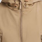 KZZ Slim-fit woven solid color long-sleeved hooded jacket