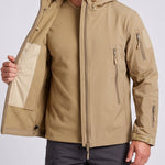 KZZ Slim-fit woven solid color long-sleeved hooded jacket