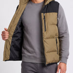 KZZ Men's Thick Woven Hooded Vest