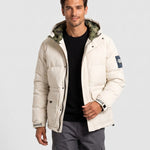 KZZ Men's hooded winter jacket
