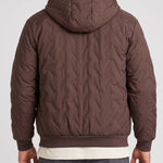 KZZ Men's basic slim-fit retro woven warm hooded jacket