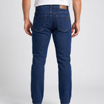 KZZ Men's loose-fitting, warm fleece-lined straight-leg jeans