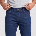 KZZ Men's loose-fitting, warm fleece-lined straight-leg jeans