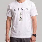 KZZ Men's Breathable Short-Sleeve Crew-Neck Sports T-Shirt with Letter Print