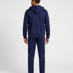 KZZ Men's Spring Hooded Half-Zip Long-Sleeve Top and Straight-Leg Pants