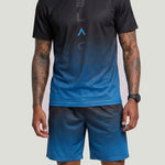 KZZ Color-Block Casual Crew-Neck Short-Sleeve Top and Shorts