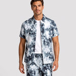 KZZ Tie-dye short-sleeve shirt and shorts set