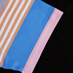 KZZ Men's Summer Striped Polo Shirt Set