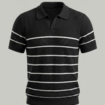 KZZ Men's Striped Short-Sleeve Top