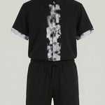 KZZ Casual loose-fitting top and shorts