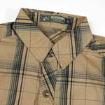 KZZ Men's long-sleeve plaid shirt