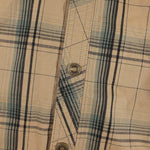 KZZ Men's long-sleeve plaid shirt