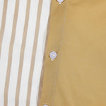 KZZ Men's Short-Sleeve Shirt and Shorts Set with Striped Paneling