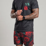 KZZ Short-sleeved T-shirt and casual all-over print athletic shorts