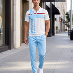 KZZ Short-sleeved zip-up top and trousers