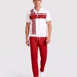 KZZ Short-sleeved zip-up top and trousers