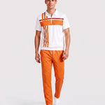 KZZ Short-sleeved zip-up top and trousers