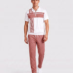 KZZ Short-sleeved zip-up top and trousers