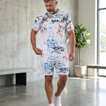 KZZ Plus-size short-sleeved top and shorts