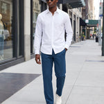 KZZ Men's slight-flare casual trousers