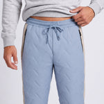 KZZ Men's color-blocked fleece thermal trousers
