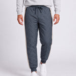 KZZ Men's color-blocked fleece thermal trousers