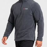 KZZ Men's loose-fitting solid color half-zip warm hoodie