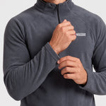 KZZ Men's loose-fitting solid color half-zip warm hoodie