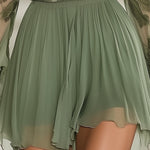 24-Hour-Shipping Fashion Bohemian Leaf Print Chiffon Mini Dress