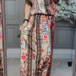 Round Neck Printed Loose Casual Suit