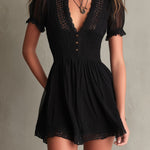 Classic Muse Lace-Trim Mini Dress