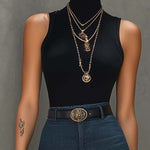 Black Denim Patchwork T-Shirt And Mesh Maxi Skirt Set With Side Slit