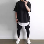 Loose Solid Color Crew Neck Thin T-shirt
