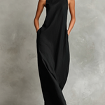 Chiara | Robe Maxi Élégante à Col Montant