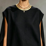 Navy Sleeveless Mini Dress With Contrast Patch Pockets