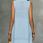 Sky Blue Sleeveless Knit Mini Dress